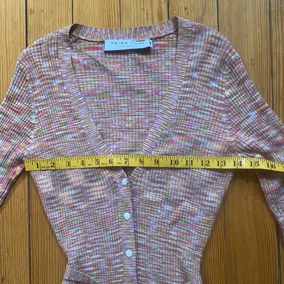 Y2K Trina Turk cardigan 70s vibe EUC - Picture 4 of 9